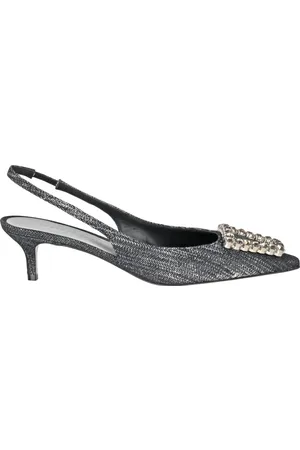 ROBERTO FESTA Femme, Chaussures, Noir, Taille: 40 EU Slingback en denim vintage avec strass