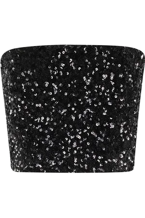 ROTATE Femme, Tops, Noir, Taille: 40 FR Sequin Crop Top