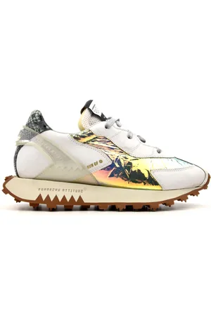 RUN OF Femme, Chaussures, Blanc, Taille: 36 EU Snaky Mirror 9378 Baskets
