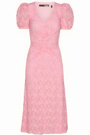 ROTATE Femme, Robes, Rose, Taille: 38 FR Robe Rose Coupe Standard en Polyamide