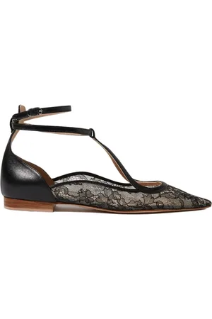 Scarosso Femme, Chaussures, Noir, Taille: 38 1/2 EU Ballerines Gae Pizzo en dentelle