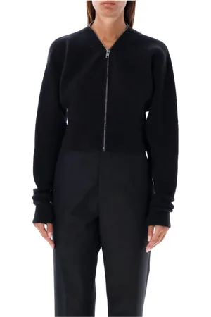 Rick Owens Femme, Pulls, Noir, Taille: 42 FR Batwing Klaus Zip Cardigan