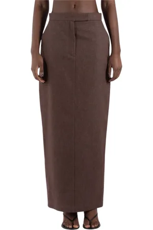 Max Mara Femme, Jupes, Brun, Taille: 40 FR Jupe en Coton Marron