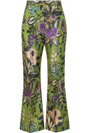 VALENTINO GARAVANI Femme, Pantalons, Vert, Taille: 40 FR Pantalons Élégants pour Fashionistas Modernes