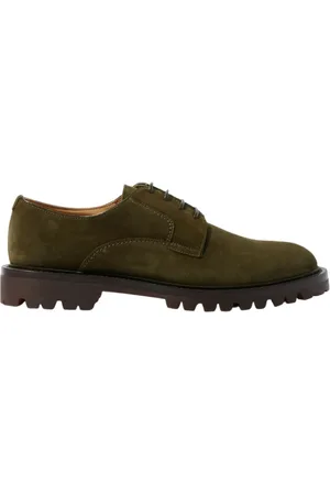 Scarosso Homme, Chaussures, Vert, Taille: 41 EU Derbies à lacets en daim vert