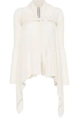 Rick Owens Femme, Tops, Blanc, Taille: 40 FR Pull en laine noué blanc