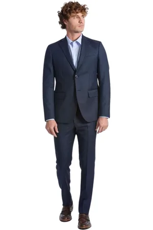 BALDININI Homme, Costumes, Bleu, Taille: M Costume Bleu Laine Coupe Slim