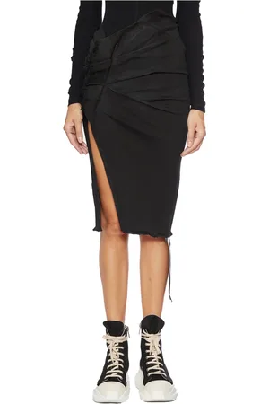 Rick Owens Femme, Jupes, Noir, Taille: 38 FR Jupe Crayon en Denim