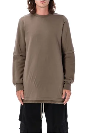 Rick Owens Homme, Tops, Brun, Taille: M T-shirt superposé en maille Dust Aw24