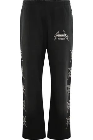 Represent Homme, Pantalons, Noir, Taille: S Pantalon de survêtement métallisé