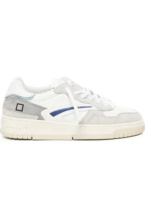 D.A.T.E. Homme, Chaussures, Blanc, Taille: 43 EU Baskets blanches en cuir avec logo