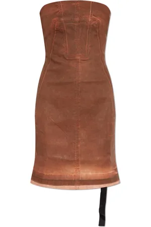 Rick Owens Femme, Robes, Brun, Taille: 36 FR Robe Courte en Denim