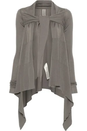 Rick Owens Femme, Pulls, Gris, Taille: 42 FR Pull Gris en Laine Nouée