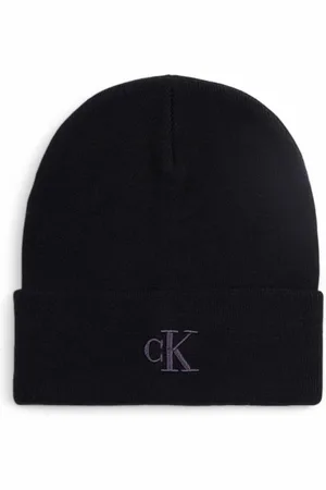 Calvin Klein Homme, Accessoires, Noir, Taille: ONE Size Casquette en Mélange de Laine et Cachemire avec Style