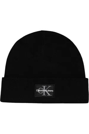 Calvin Klein Homme, Accessoires, Noir, Taille: ONE Size Casquette Noire en Mélange Acrylique et Coton