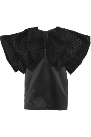 ROTATE Femme, Robes, Noir, Taille: 36 FR Natalie Velvet Ruffle Dress