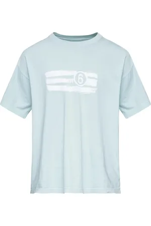 Maison Margiela Homme, Tops, Bleu, Taille: M T-shirt bleu col rond