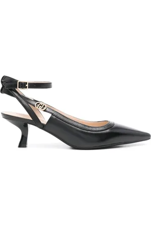 Liu Jo Femme, Chaussures, Noir, Taille: 37 EU Chaussures plates noires avec talon chaton