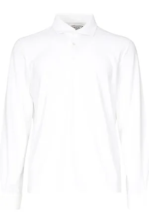 FEDELI Homme, Tops, Blanc, Taille: 2XL T-shirts et Polos Blancs avec Col