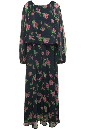 ROTATE Femme, Robes, Multicolore, Taille: 40 FR Robe Maxi Imprimée Roses