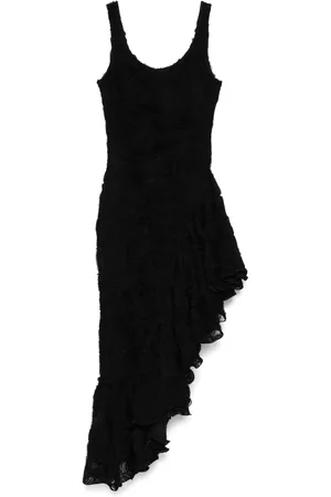 ROTATE Femme, Robes, Noir, Taille: 38 FR Mini-robe florale en maille avec broderie