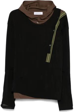 Kiko Kostadinov Homme, Sweatshirts et sweats à capuche, Multicolore, Taille: L T-shirt à Capuche Noir Superposé
