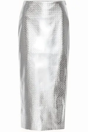 ROTATE Femme, Jupes, Gris, Taille: 40 FR Jupe Midi Taille Haute
