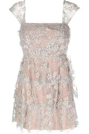 Self-Portrait Femme, Robes, Multicolore, Taille: 40 FR Blossom Layered Bodice Mini Dress