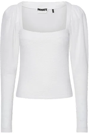 ROTATE Femme, Tops, Blanc, Taille: 40 FR Top Blanc à Encolure Carrée