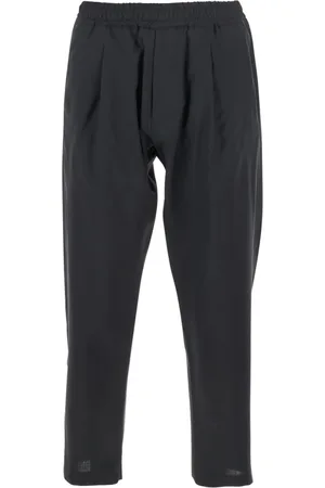 LOW BRAND Homme, Pantalons, Noir, Taille: L Pantalon noir en laine avec taille élastique