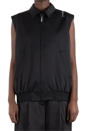 Marni Femme, Vestes, Noir, Taille: 36 FR Gilet Noir sans Manches avec Détails