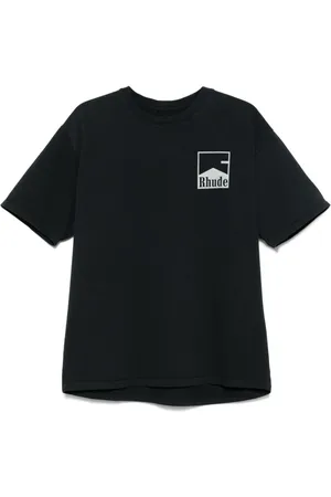 Rhude Homme, Tops, Noir, Taille: M T-shirt à Manches Courtes et Col Rond