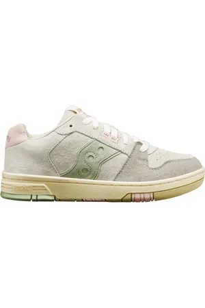 Saucony Femme, Chaussures, Multicolore, Taille: 37 EU Baskets Sonic Basses Beige et Vert