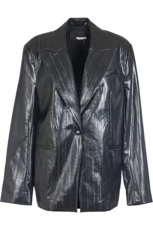 ROTATE Femme, Vestes, Noir, Taille: 36 FR Veste Oversize Enduite