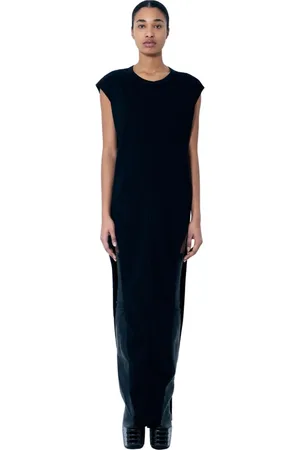 Rick Owens Femme, Robes, Noir, Taille: 34 FR Maxi Robe à Panneaux avec Fentes Latérales