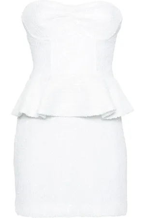 ROTATE Femme, Robes, Blanc, Taille: 38 FR Robe Courte