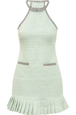 Self-Portrait Femme, Robes, Bleu, Taille: 38 FR Boucle Mini Dress