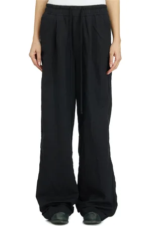 THOM KROM Femme, Pantalons, Noir, Taille: 36 FR Pantalon Large en Lin