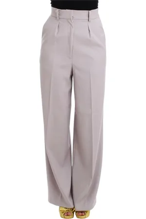 Roberto Cavalli Femme, Pantalons, Gris, Taille: 36 FR Pantalon Gris Sophistiqué Taille Haute