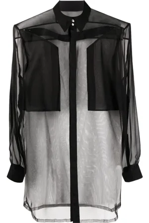 Rick Owens Femme, Blouses et Chemises, Noir, Taille: 38 FR Outershirt Jumbo Noire