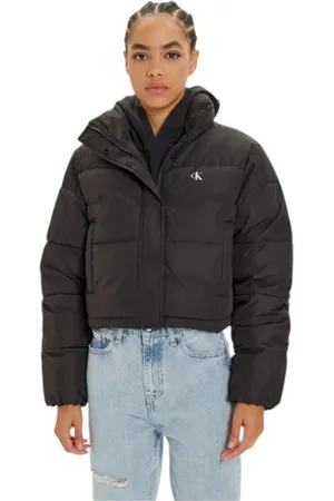 Calvin Klein Femme, Vestes, Noir, Taille: 36 FR Doudoune Courte