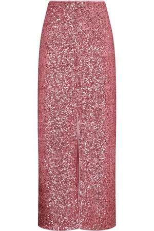 Twin-Set Femme, Jupes, Rose, Taille: 42 FR Jupe Crayon Rose à Paillettes