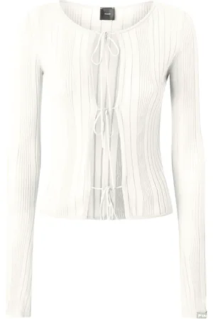 Pinko Femme, Pulls, Blanc, Taille: 38 FR Maille Crepe Transparente