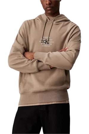 Calvin Klein Homme, Sweatshirts et sweats à capuche, , Taille: L Sweat à Capuche avec Poche Unique