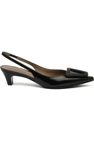 ROBERTO FESTA Femme, Chaussures, Noir, Taille: 37 EU Escarpins Slingback en Cuir Noir Dorien