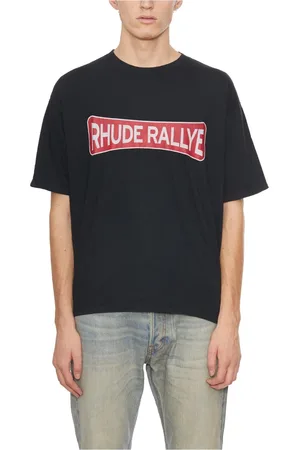 Rhude Homme, Tops, Noir, Taille: M Rallye T-Shirt
