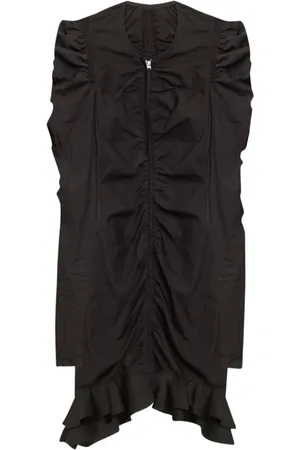 Isabel Marant Femme, Robes, Noir, Taille: 38 FR Robe Noire en Coton Col en V