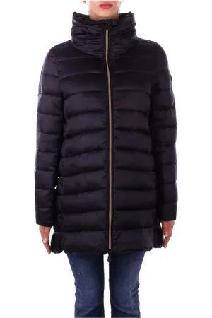 save the duck Femme, Manteaux, Noir, Taille: 44 FR Veste zippée avec logo Duck