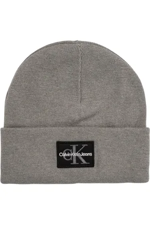 Calvin Klein Homme, Accessoires, Gris, Taille: ONE Size Casquette Grise en Mélange Acrylique-Coton