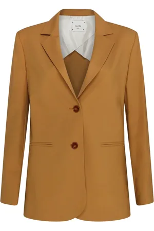 ALYSI Femme, Vestes, Brun, Taille: 36 FR Blazer Caramello avec Poches Avant